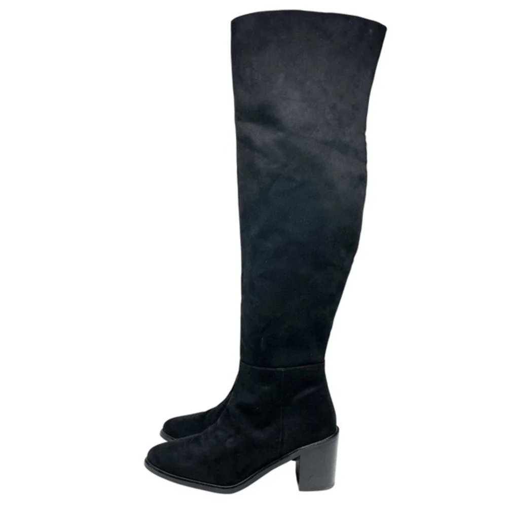 Seychelles Women's Over The‎ Knee Heeled Boots Black Suede Size 10